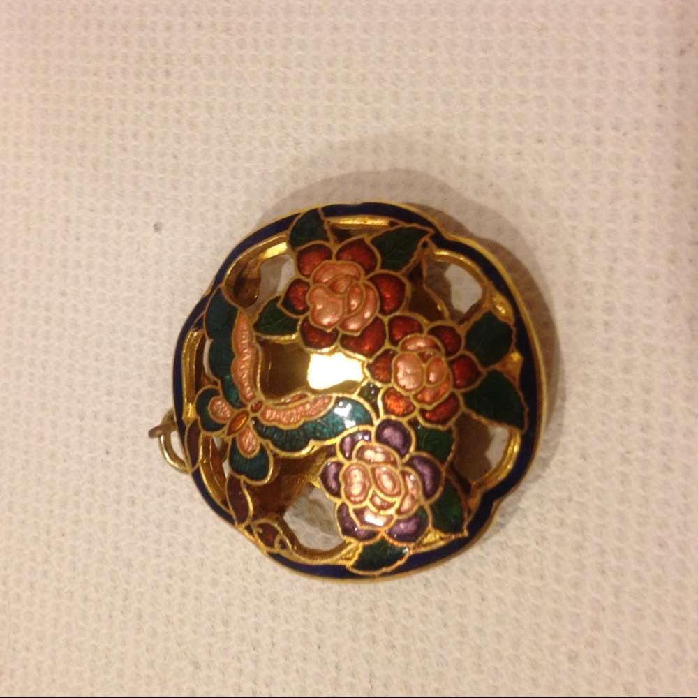 Vintage flower butterfly charm